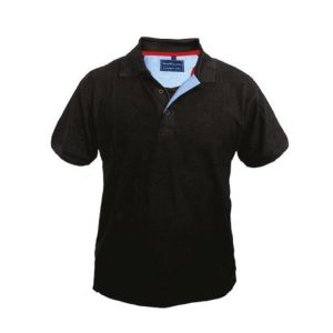 חולצת לקוסט שחורה עם שרוול קצר (קיים במידות S-3XL)