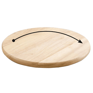 לוח עץ עגול מסתובב לפיצה במגוון גדלים לבחירה