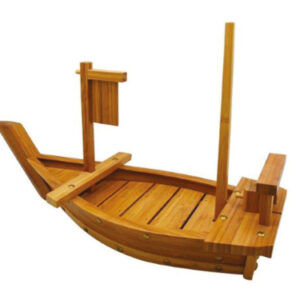 סירת עץ להגשת סושי ב-3 גדלים לבחירה (42-120 ס״מ)