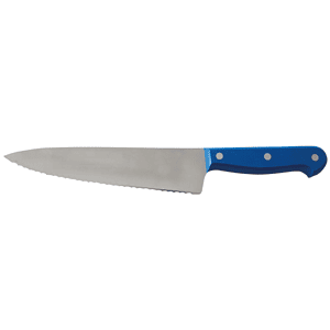 סכין שף משונן + חיזוק ידית בקלית 20 ס״מ במגוון צבעים לבחירה