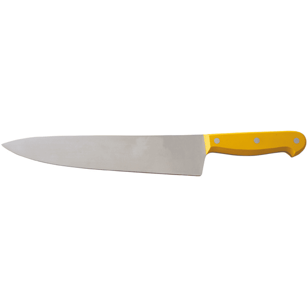 סכין שף + חיזוק רחב ידית בקלית 25 ס״מ במגוון צבעים לבחירה
