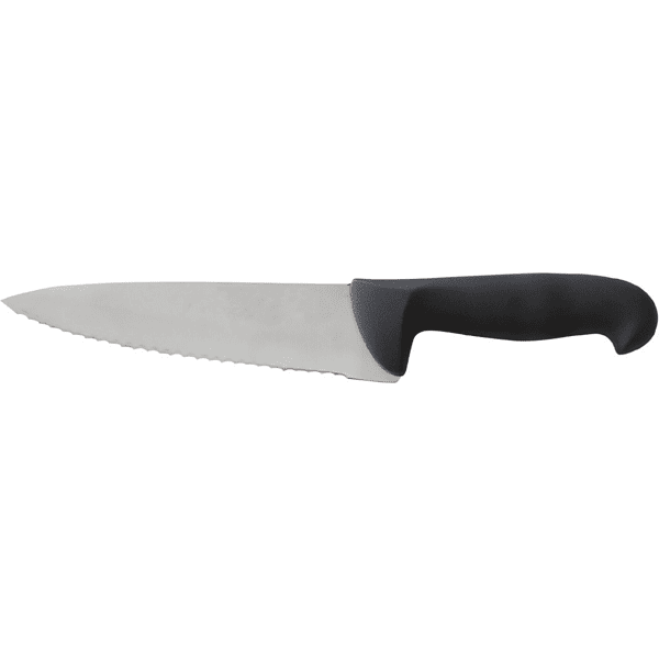 סכין שף משונן/ידית פלסטיק 20 ס״מ במגוון צבעים לבחירה