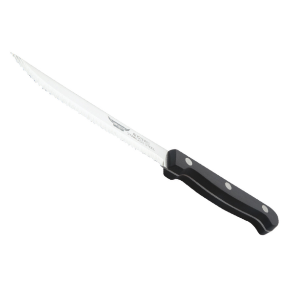 סכין סטייק עם ידית בקלית שחורה
