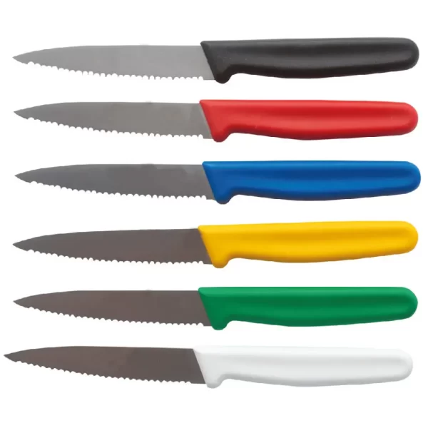 סכין ירקות משונן שפיץ 10 ס״מ במגוון צבעים לבחירה