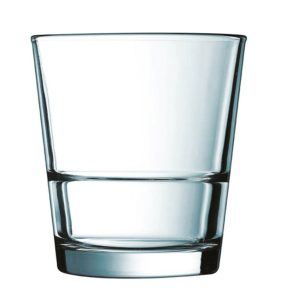 כוס ויסקי סטאק-אפ מחוסם במגוון גדלים לבחירה (210-320 סמ״ק)