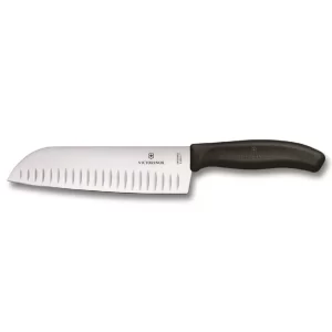 סכין סנטוקו מחורץ 17 ס”מ (שקעים/כיס אוויר) ידית פלסטיק