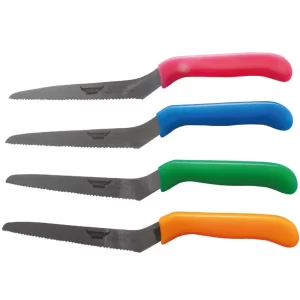 סכין ירקות משונן מדורגת 14 ס״מ במגוון צבעים לבחירה