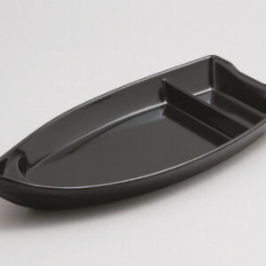 פלטת מלמין סירה קמומה שחור במגוון גדלים לבחירה (26.5 ס״מ - 51 ס״מ)
