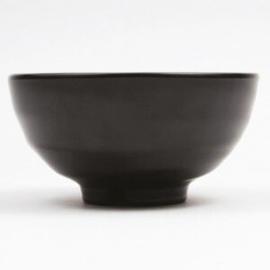 קערה עגולה מלמין + רגל 11 ס”מ שחור Zen