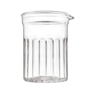 כוס עירבוב + פייה פסים זכוכית 730 סמ״ק
