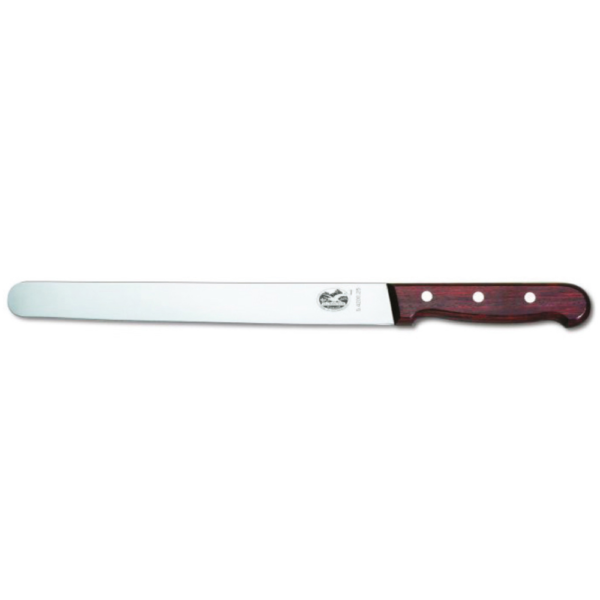 סכין פריסה חלק ידית עץ במגוון גדלים לבחירה (25 - 36 ס״מ)